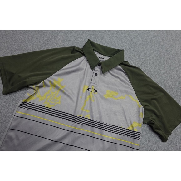 Oakley Polo Mens Small Gray Regular Fit Lightweight Stretch Performance Golf - Picture 1 of 9